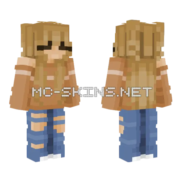 Hazel Minecraft skin, front and back
