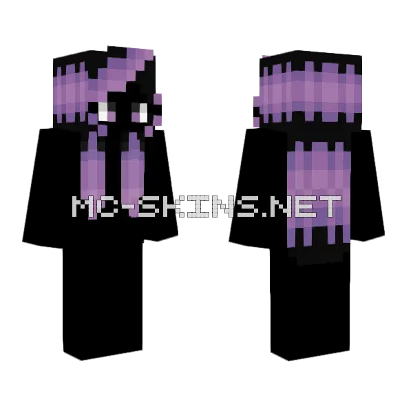 Hb Black Mix Cotton Candy Minecraft skin, front and back
