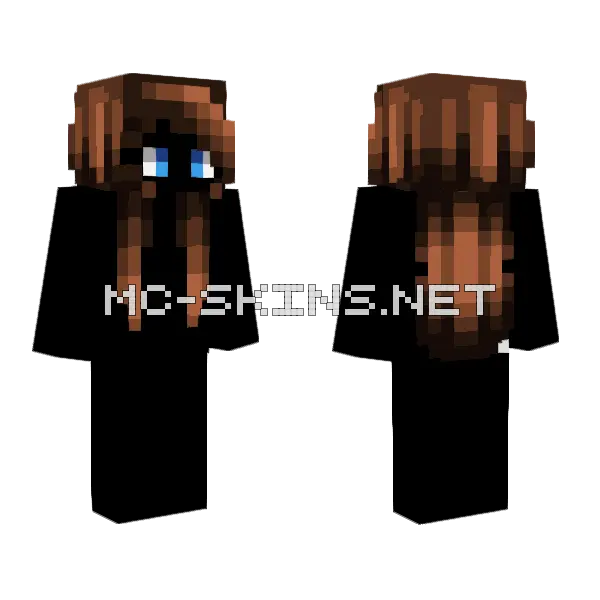 Hb Chocolate Cake Brunette Minecraft skin, front and back
