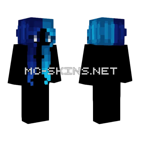 Hb Double Blue Raspberry Minecraft skin, front and back