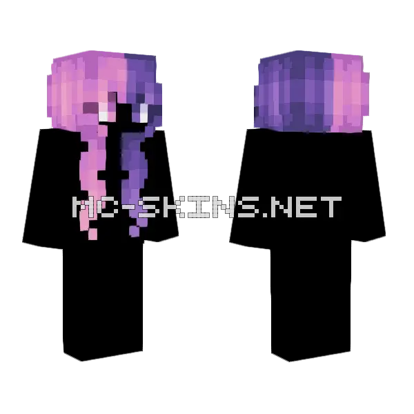 Hb Flower Pink Purple Mix Minecraft skin, front and back