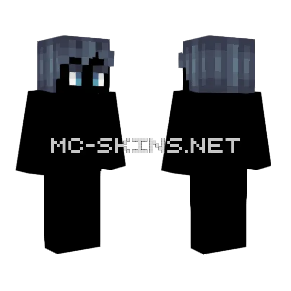 Hb Male Dull Blueish Gray Minecraft skin, front and back