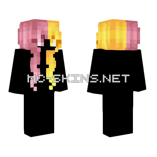 Hb Rose Pink Gold Minecraft skin, front and back