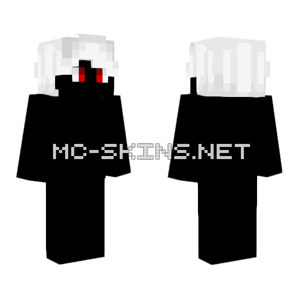 Hb Vampire White Minecraft skin, front and back