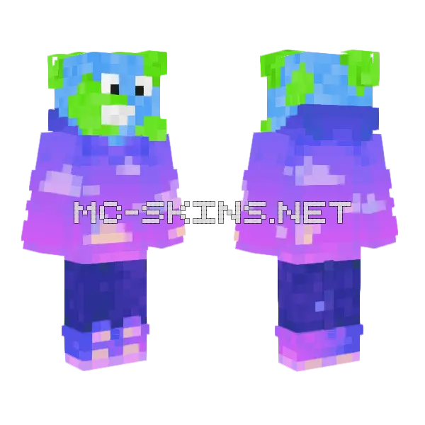 Head From The Planet Minecraft skin, front and back