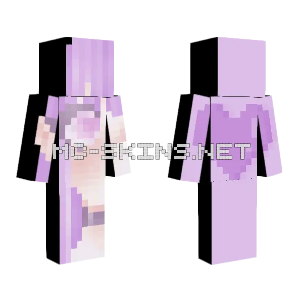 Head In The Clouds Minecraft skin, front and back