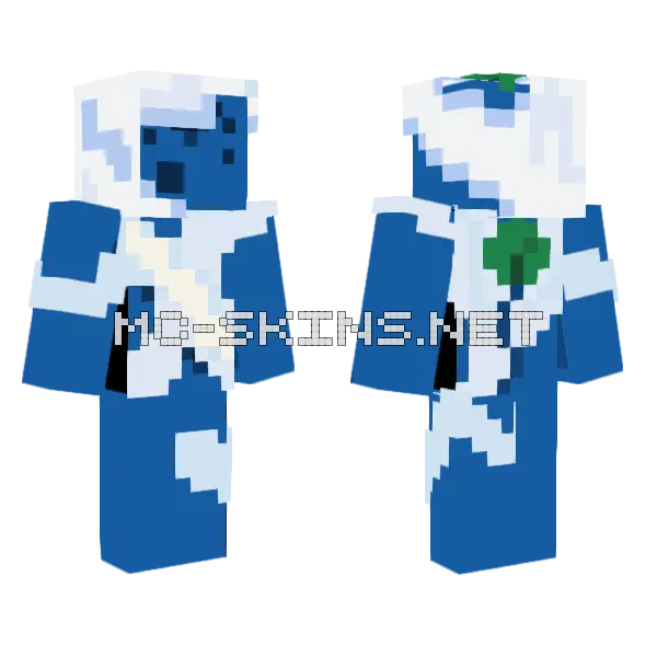 Healed Up Blue Berry Minecraft skin, front and back