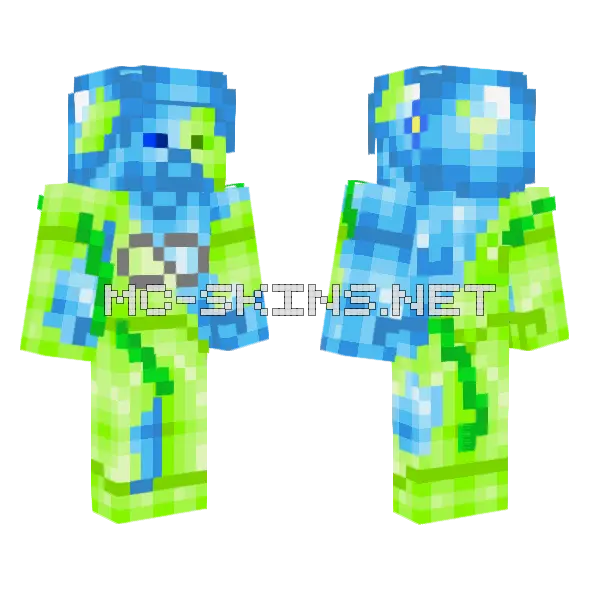Healing Steve Minecraft skin, front and back