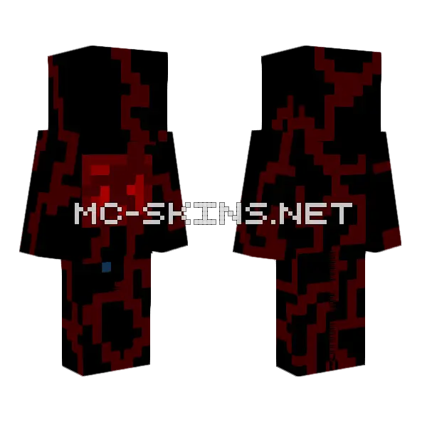 Heartbeat Minecraft skin, front and back