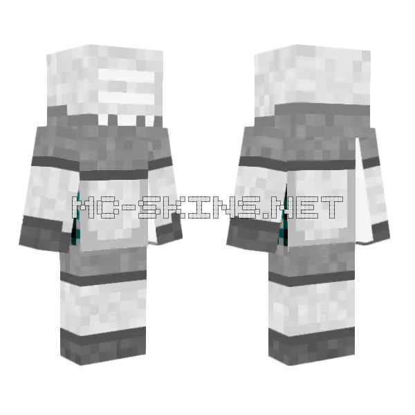 Heavy Iron Armor Minecraft skin, front and back