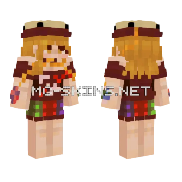 Hecatia Lapislazuli Moon Body Minecraft skin, front and back