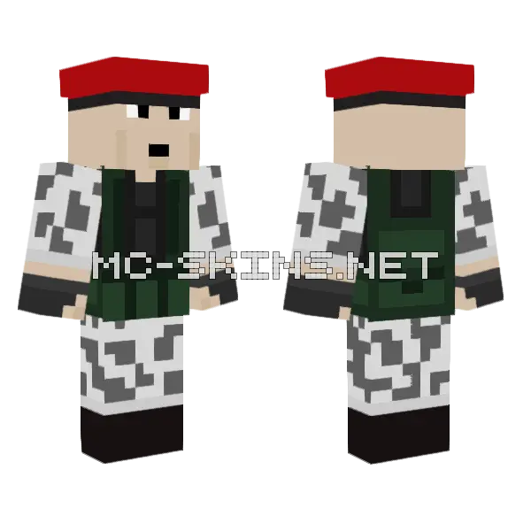 Hecu Sergeant Minecraft skin, front and back