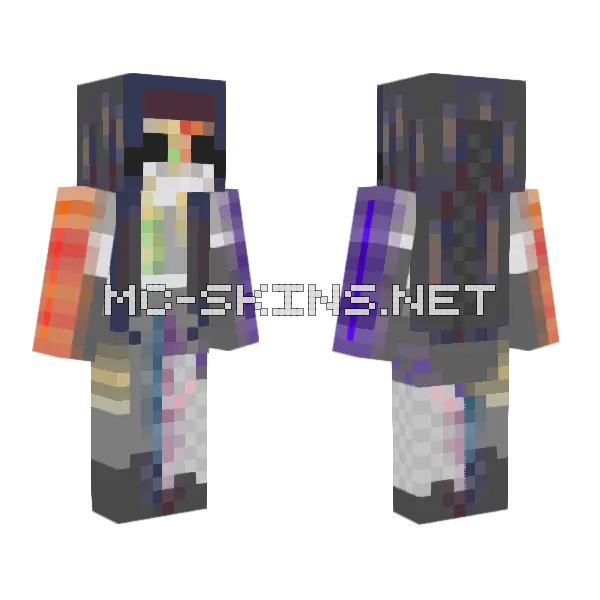 Heis R3c0l Error Glitch Minecraft skin, front and back