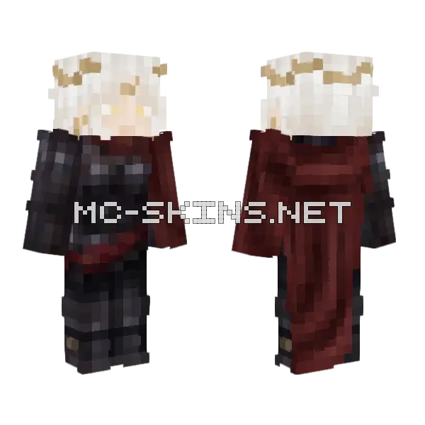 Helaena Targaryen Minecraft skin, front and back