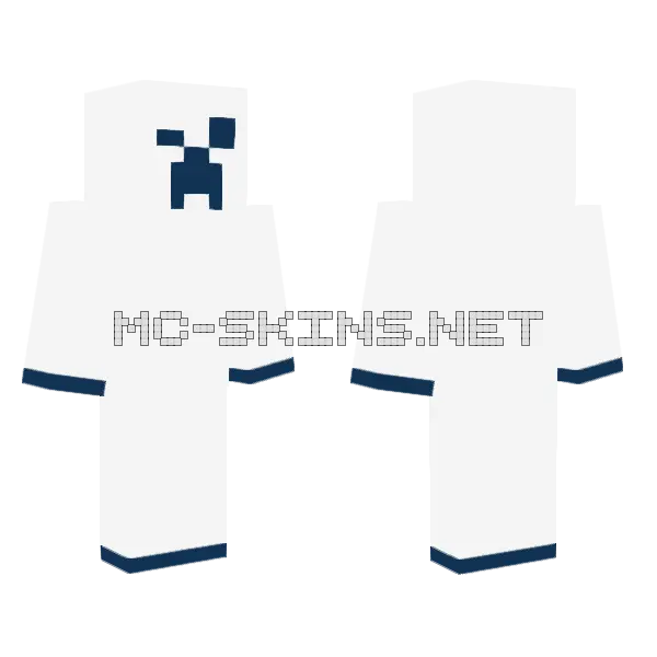 Hello Creeperface Minecraft skin, front and back