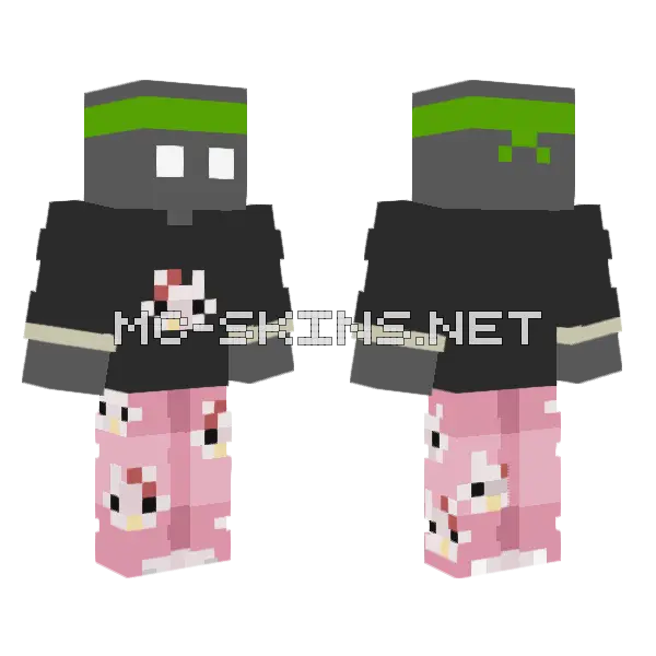Hello Kitty Minecraft skin, front and back