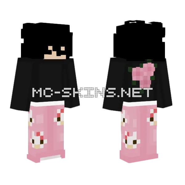 Hello Kitty Compression Shirt Minecraft skin, front and back