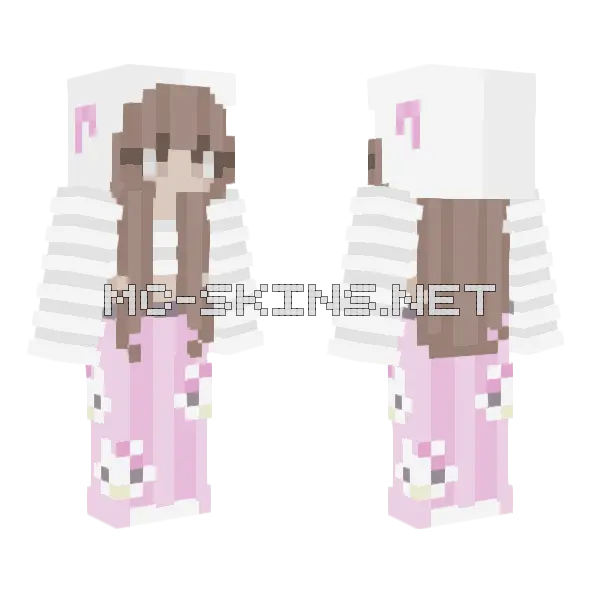 Hello Kitty Fan Skin Minecraft skin, front and back