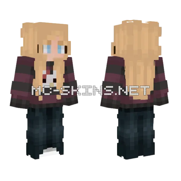 Hellokitty Sweater Minecraft skin, front and back