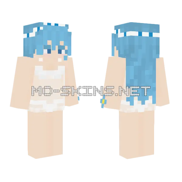 Helm Post Shower Moment Minecraft skin, front and back
