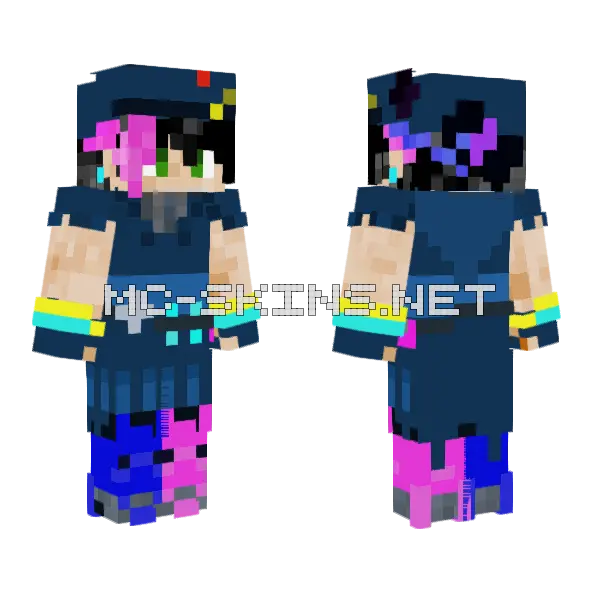 Helsie Minecraft skin, front and back