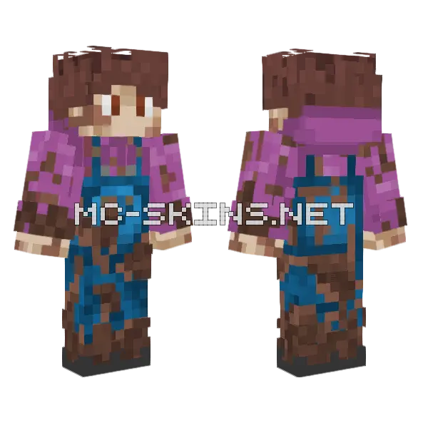 Heno145 Farmer Minecraft skin, front and back