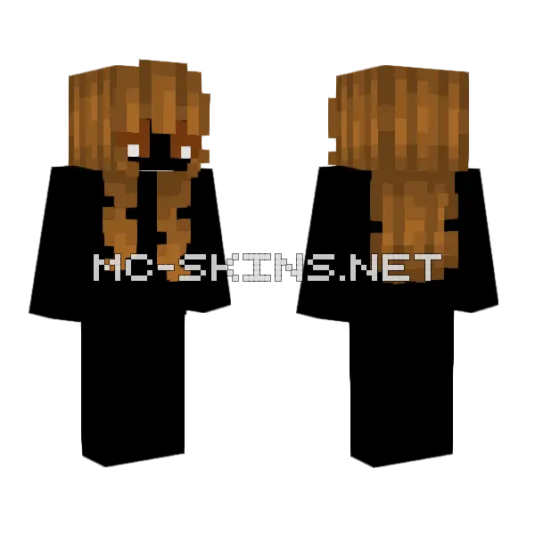 Hermione Hair Base Minecraft skin, front and back