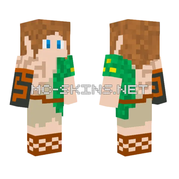 Hero Of Zonai Minecraft skin, front and back