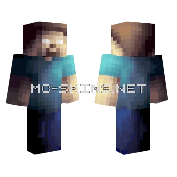 Herobrine Minecraft skin, front and back
