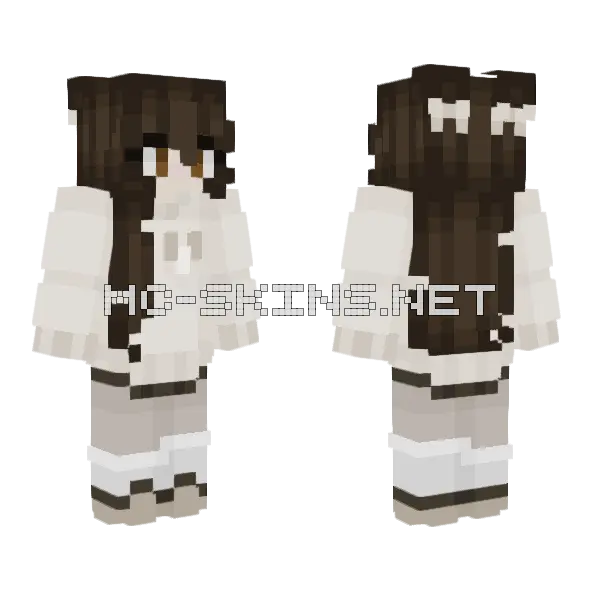 Hershey Kiss Girl Minecraft skin, front and back