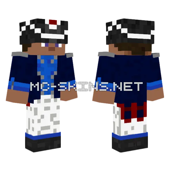 Hessen Darmstadt Officer 1809 Minecraft skin, front and back