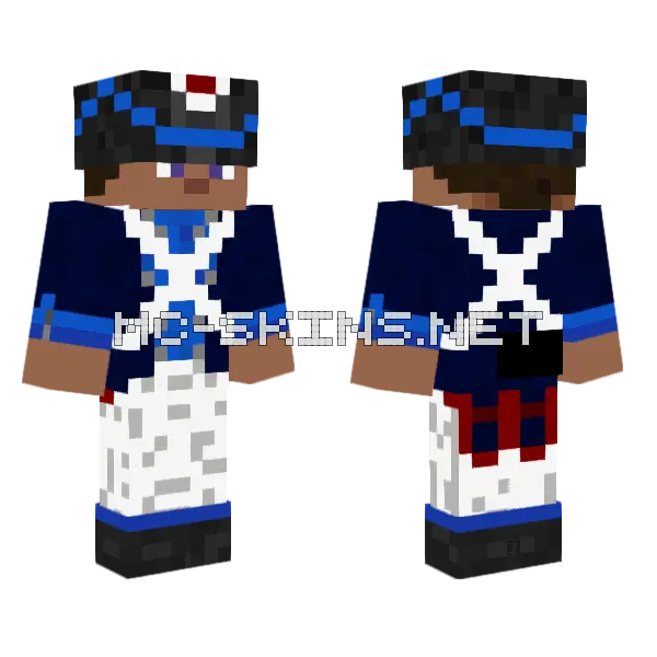 Hessian Darmstadt Musketier 1809 Minecraft skin, front and back