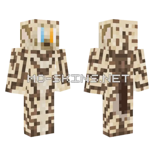 Heterochromatic Yeen Minecraft skin, front and back