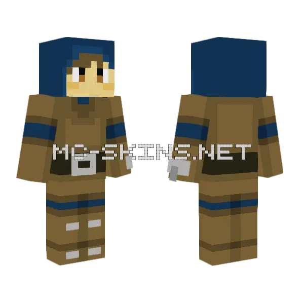 Hex Remake Minecraft skin, front and back