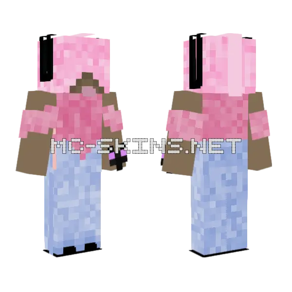 Hey Im Back Minecraft skin, front and back