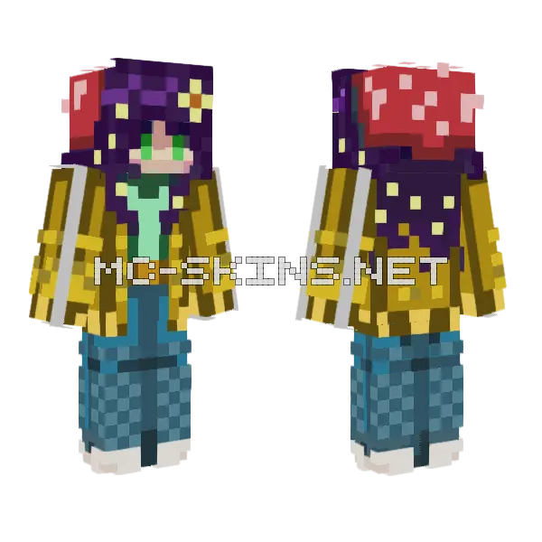 Hey Yellow Minecraft skin, front and back