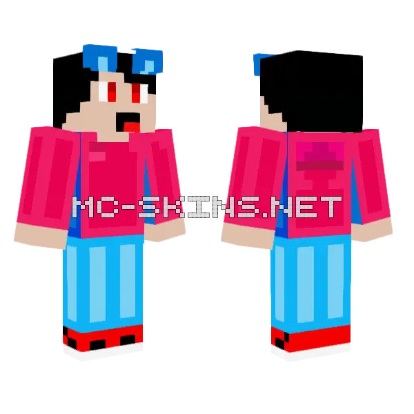 Hhhc Blue Outfit Minecraft skin, front and back