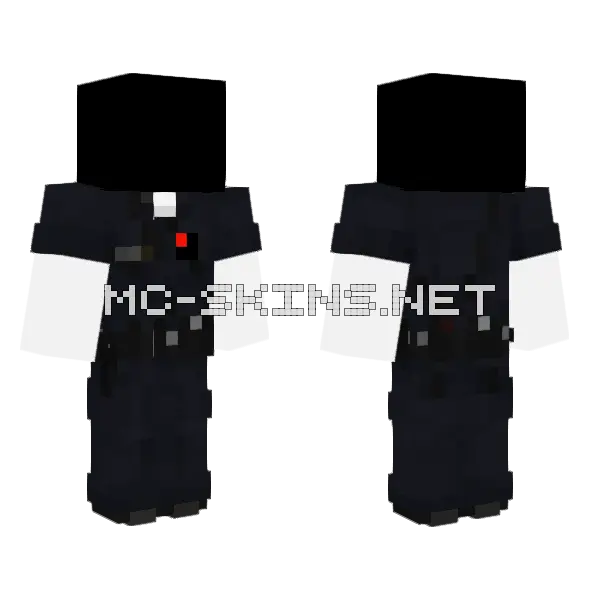 Hhhfffm Black Outfit Minecraft skin, front and back