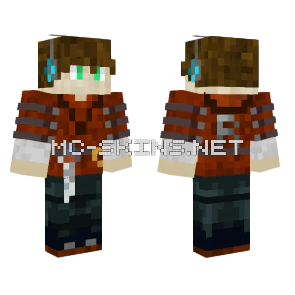 Hi Im Hook Minecraft skin, front and back