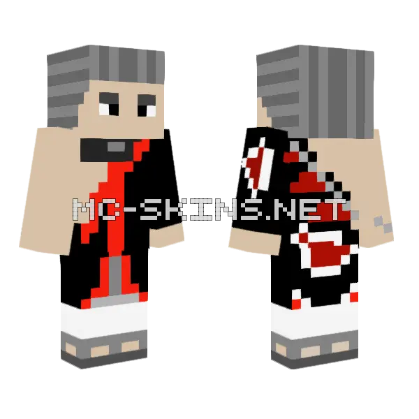 Hidan Minecraft skin, front and back