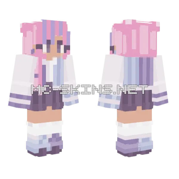 High School Again RCE Minecraft skin, front and back
