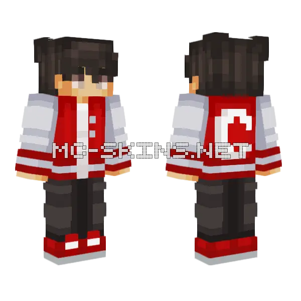 High School Cash Minecraft skin, front and back