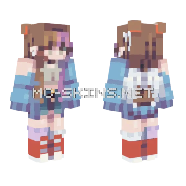 High Up In The Sky Minecraft skin, front and back