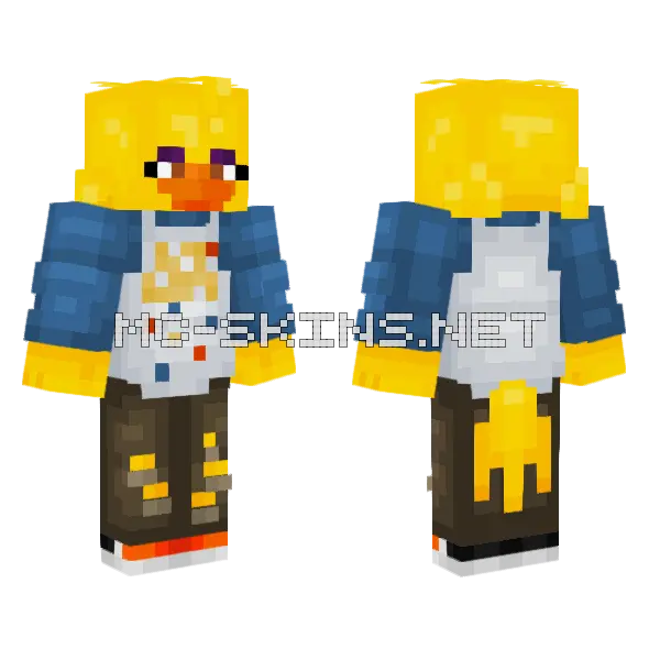 Highschool Chica Minecraft skin, front and back