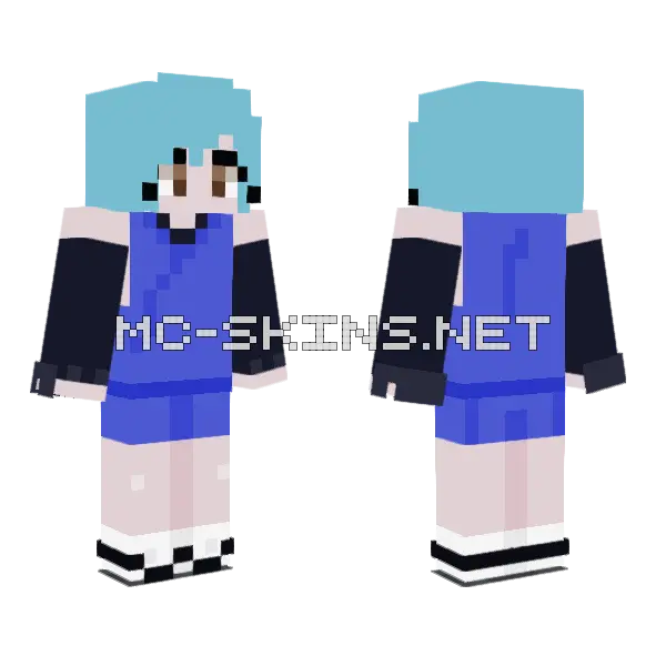Hikari Minecraft skin, front and back
