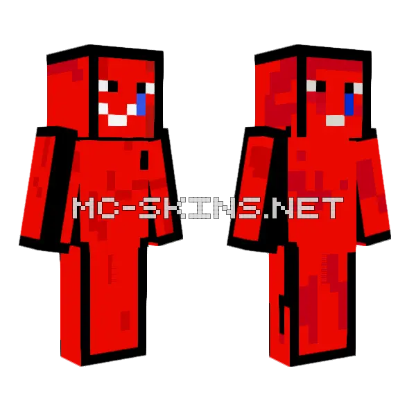 Himolamer Red Outfit Minecraft skin, front and back