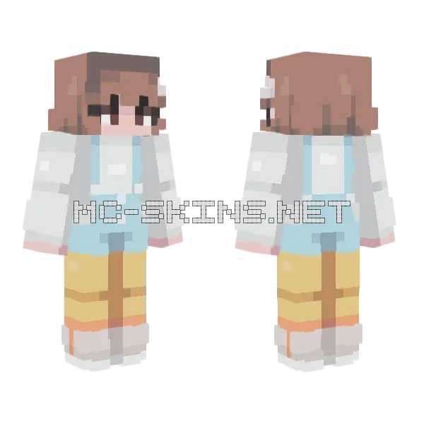 Hinami Fueguchi Minecraft skin, front and back