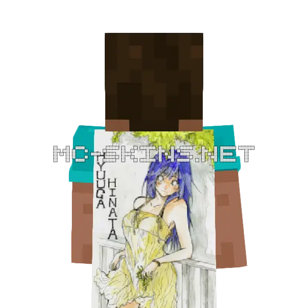 Hinata Hyuga Dress cape, outside and lining