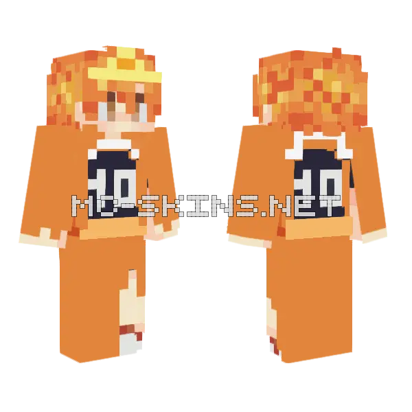 Hinata In A Dress Minecraft skin, front and back