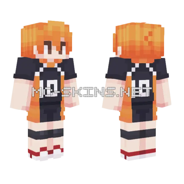 Hinata Shoyo 2 0 Minecraft skin, front and back